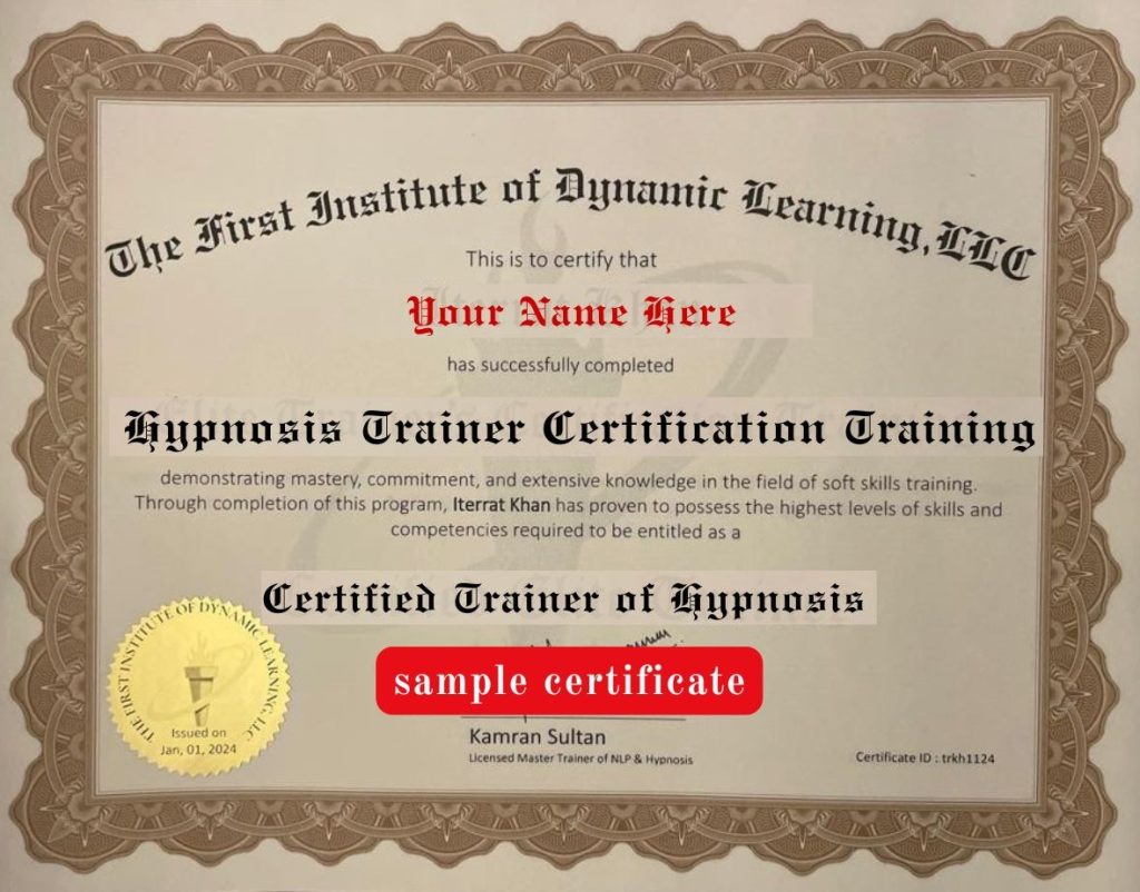 Certified Hypnosis Trainer